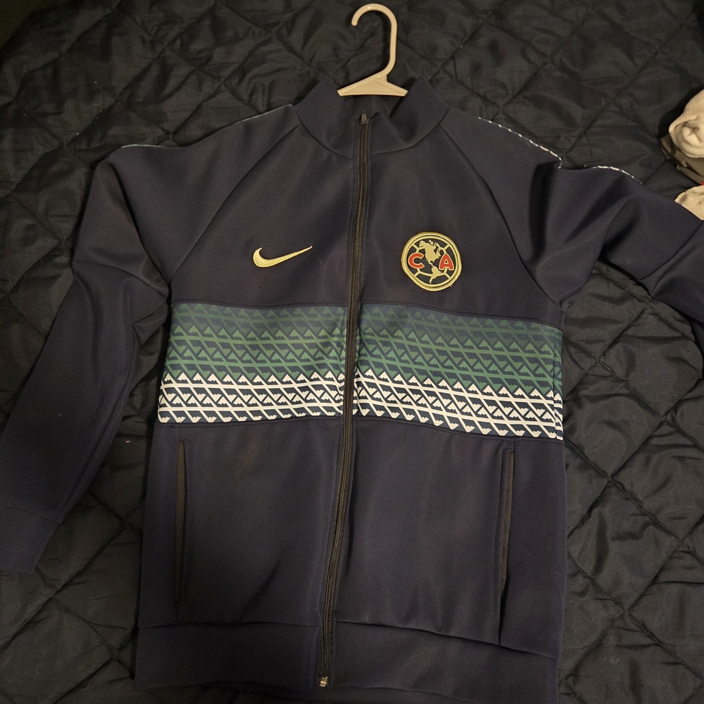 Nike Navy Blue and Green Track Jacket